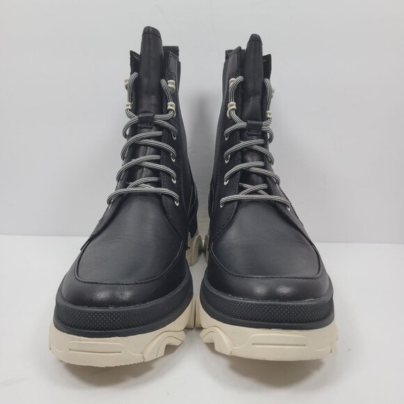 Sorel Brex Lace Up Women's Waterproof Black Leather Boots US Size 7.5 NWOT - Picture 3 of 10
